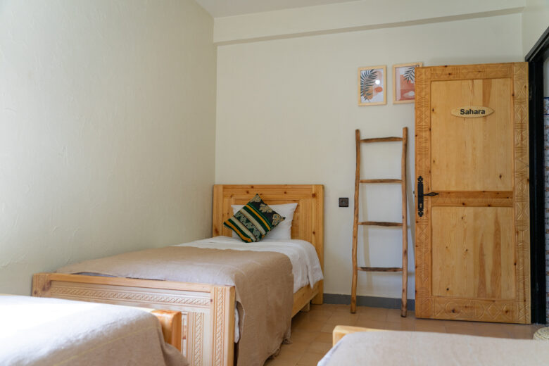 triple room at anza surfhouse with decorations